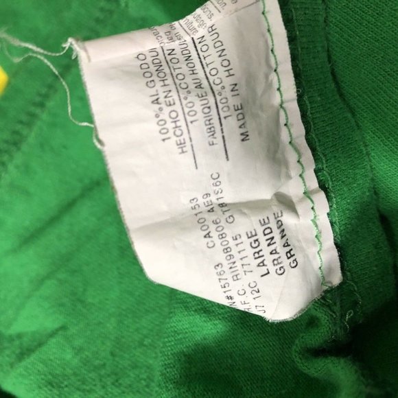 VINTAGE Champion Shirt BEND DON'T BREAK Green S/S - Picture 3 of 8